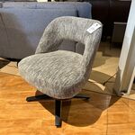 Draaifauteuil, zwarte poot, groengrijs